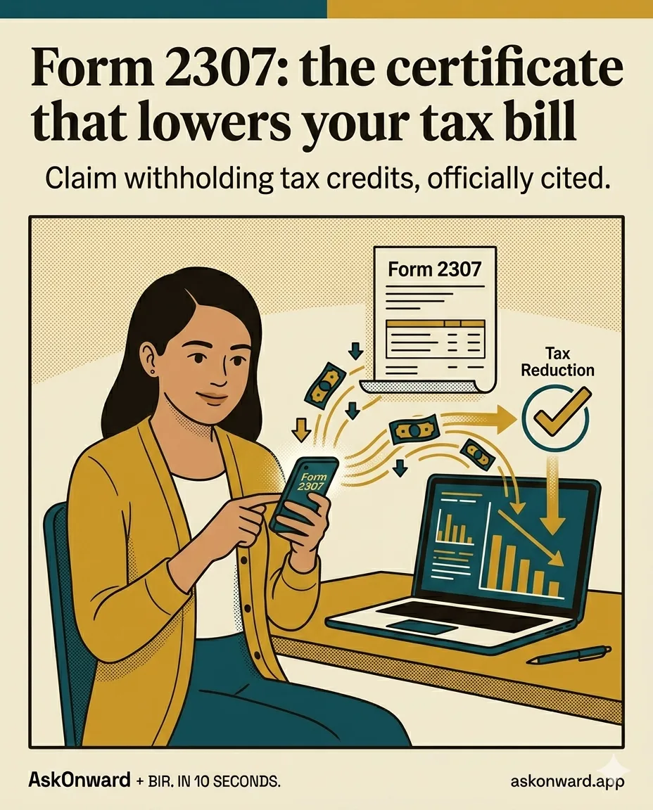 Form 2307: the certificate that lowers your tax bill
